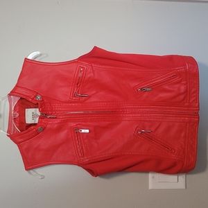 Guess red vest